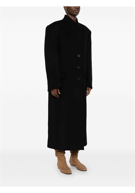 Black single-breasted coat The attico - women THE ATTICO | 250WCC00081WWV058AA100